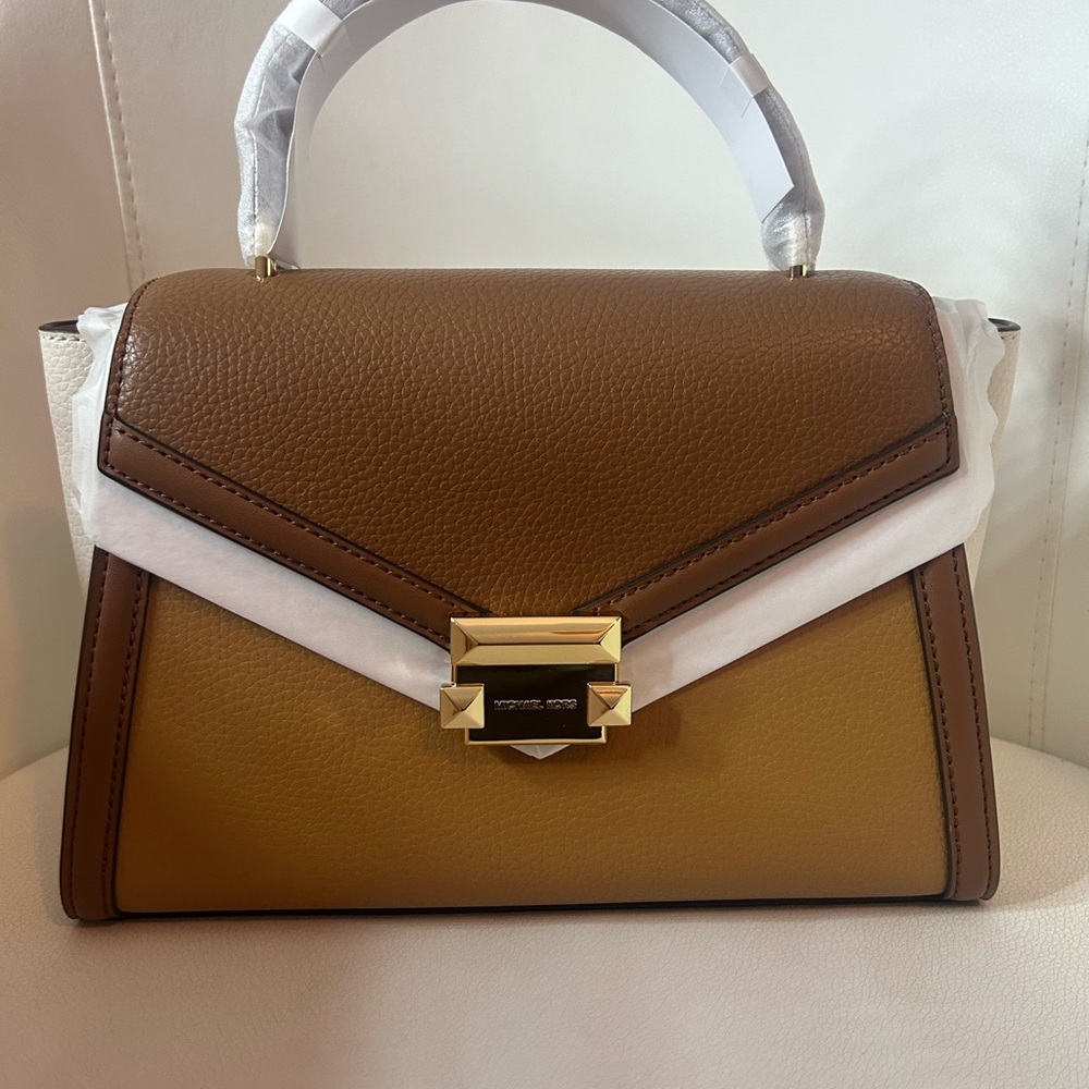 Michael Kors Two-Tone Brown Satchel Whitney